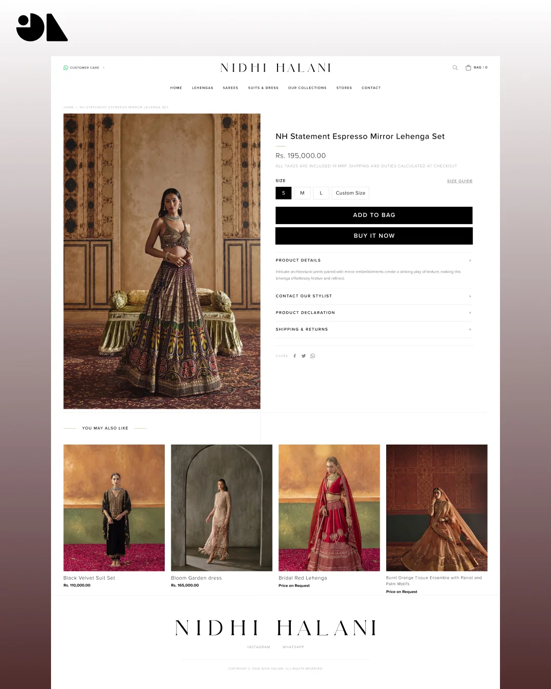 Nidhi Halani Couture Collection Grid Layout